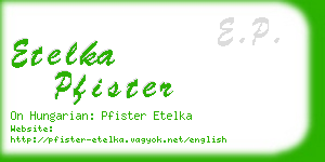 etelka pfister business card